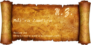 Móra Zamfira névjegykártya